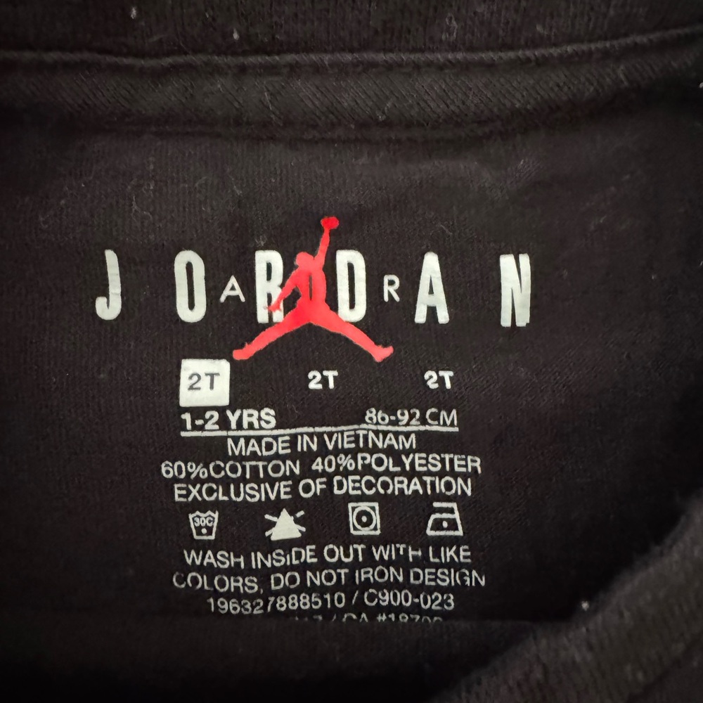 Jordan Black T-Shirt for Toddlers